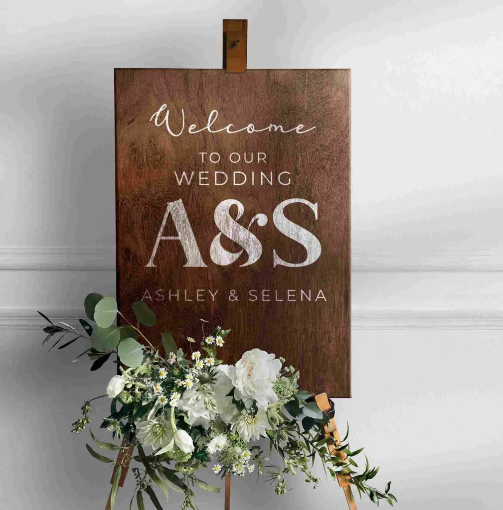 Wedding sign design mockup