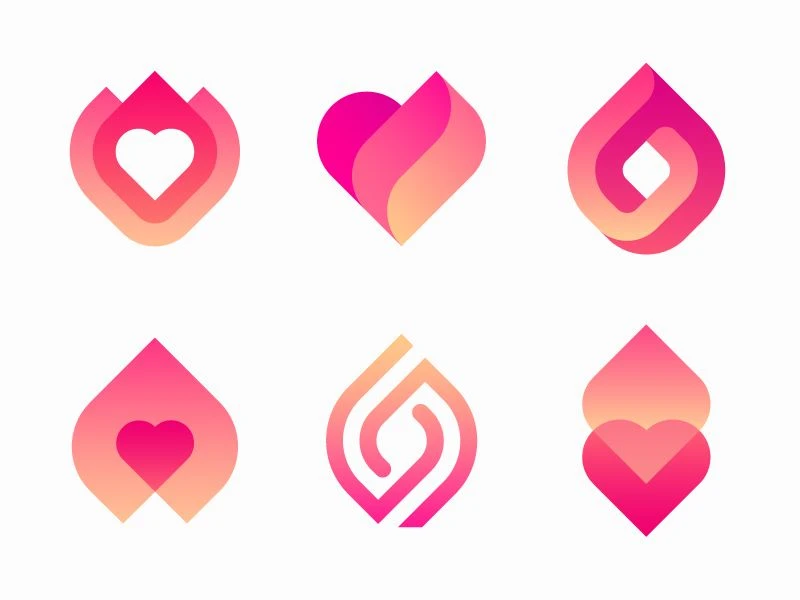 Dating app logo templates