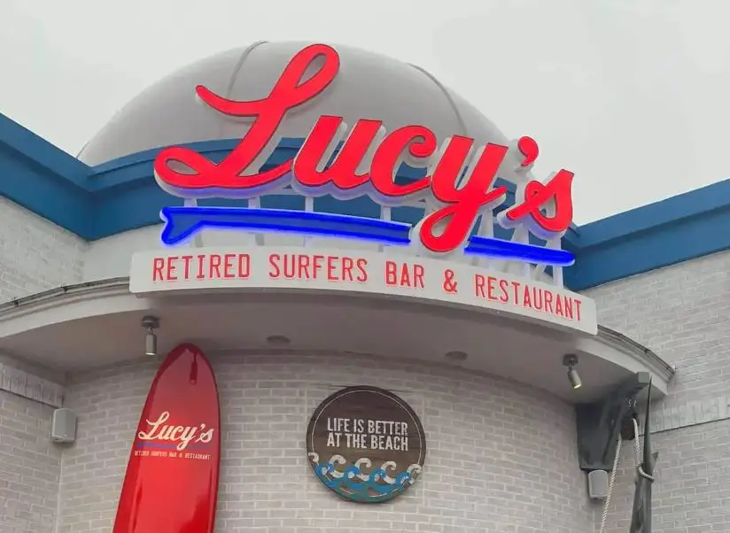 Lucy restaurant sign