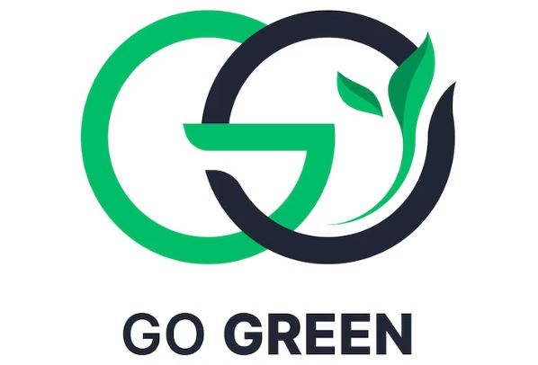 Green logo branding