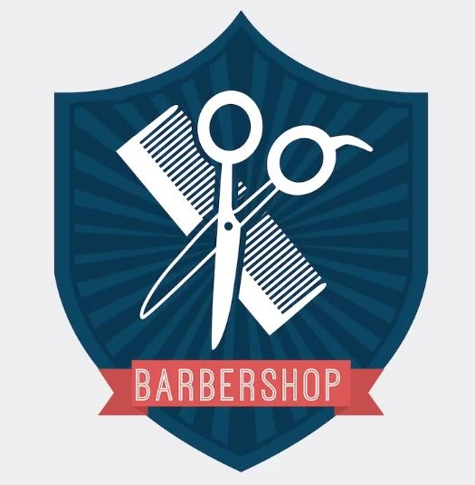 Abstract barber logo