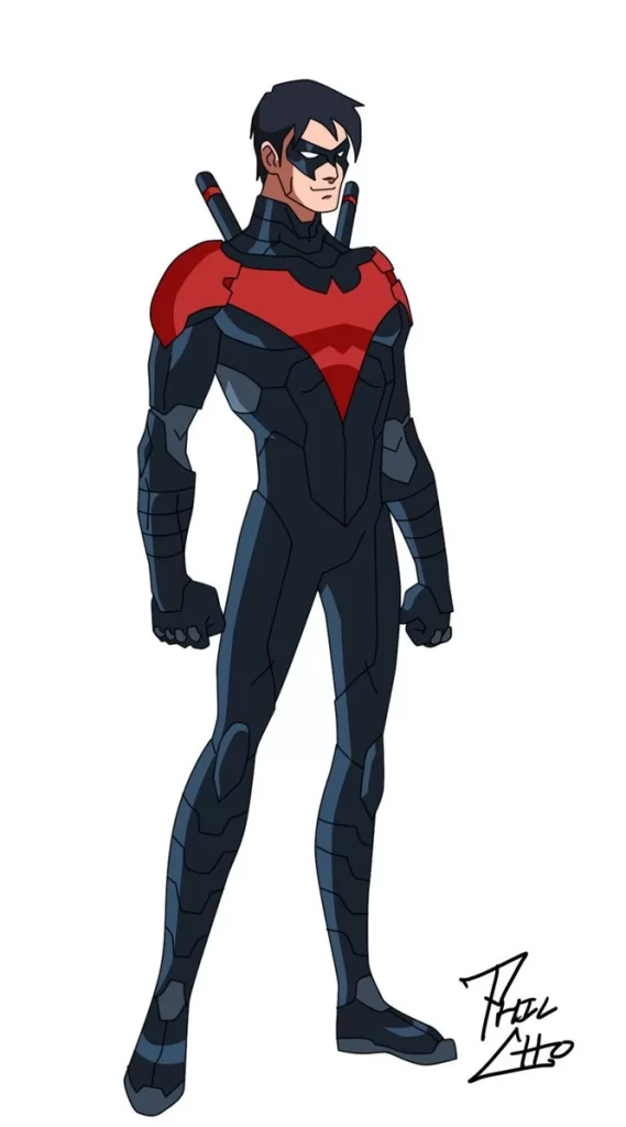 New52 run red Nightwing logo and suit