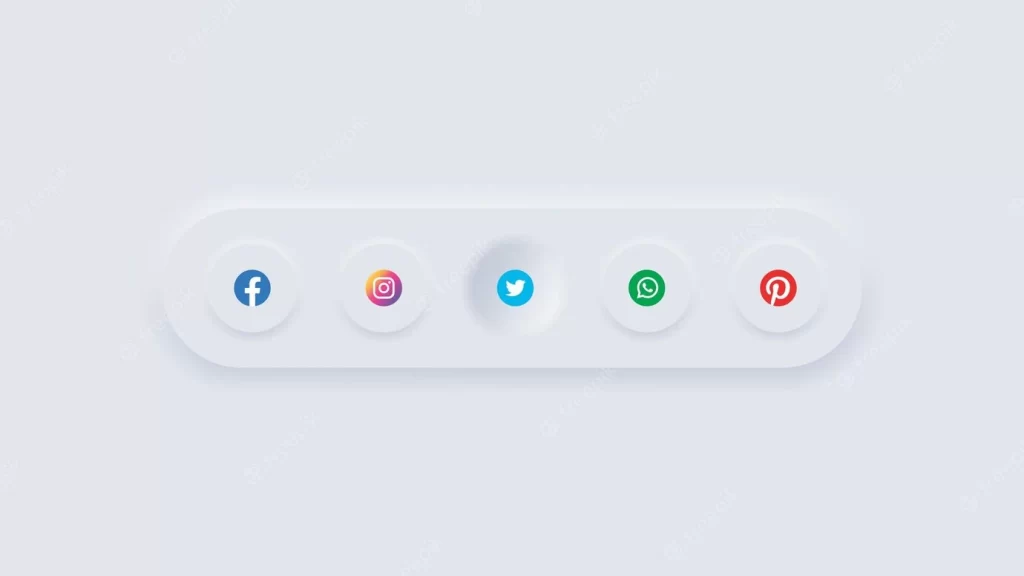 Social media website buttons