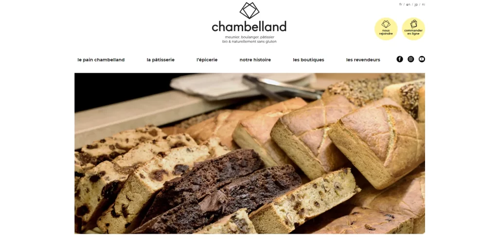 Chambelland Patisserie website