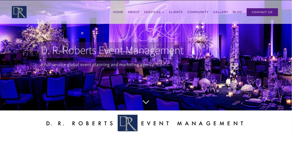 D R Roberts Event Management website