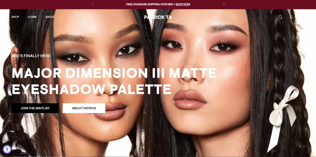 Patrick Ta Makeup Artist Website
