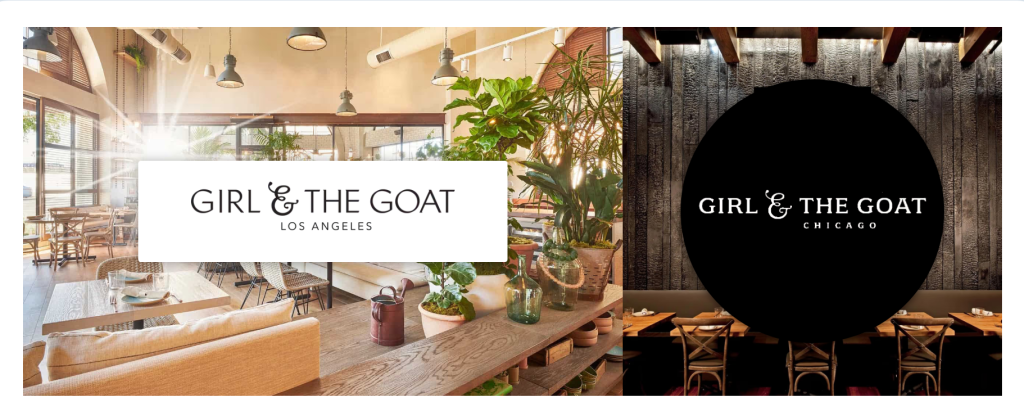 Girl & the Goat website design 