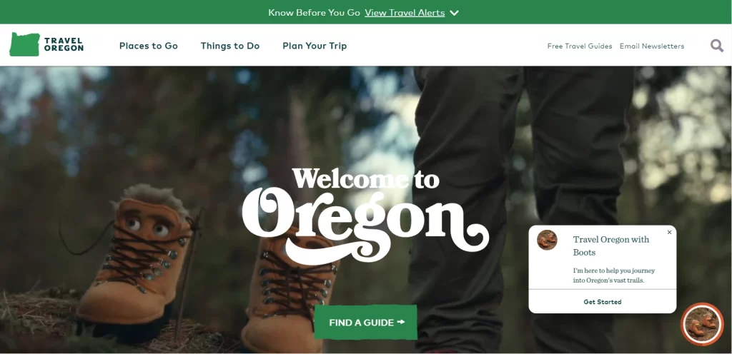 Travel Oregon website