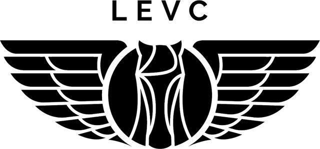 LEVC car logo with wing