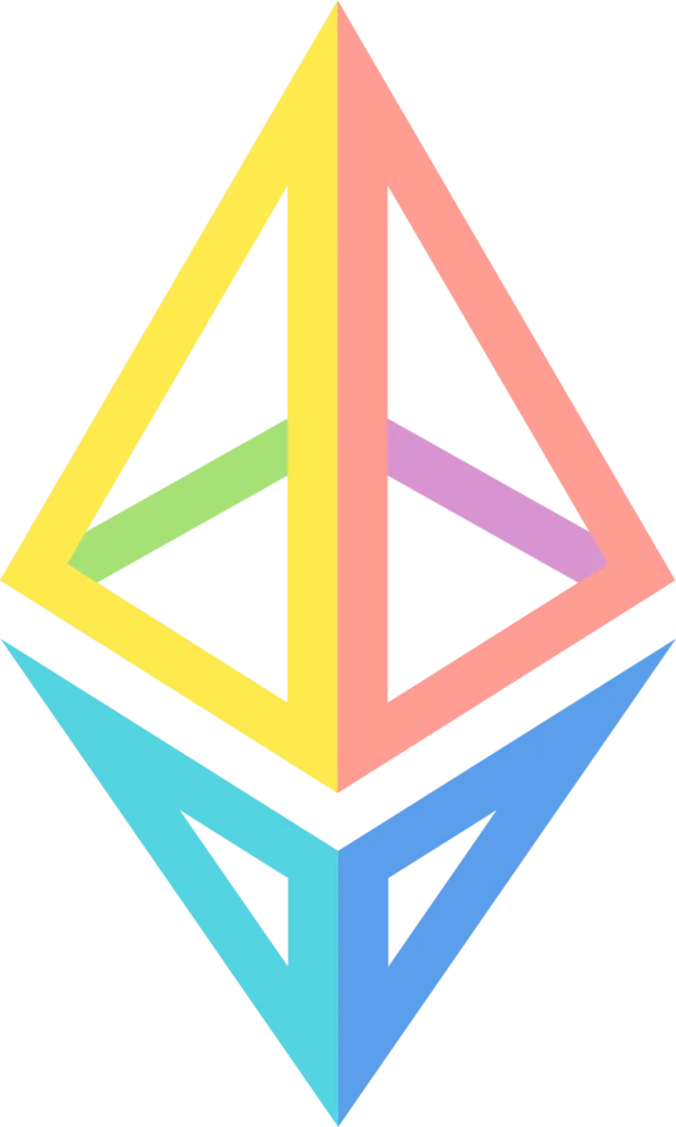 Ethereum logo multicolored