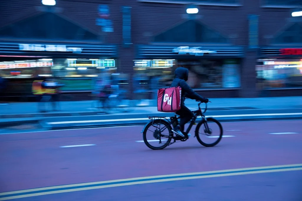 GrubHub delivery rider
