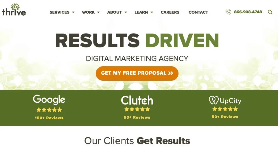 Thrive webpage