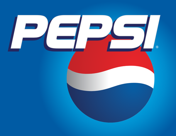 Pepsi logo with inverted white-on-blue motif